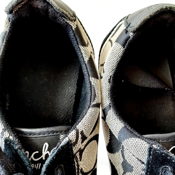 Coach>>>Women's Size 8M Devin Signature Monogram Logo Lace Up Sneakers A1715 - Picture 10 of 15